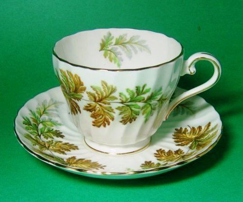 Vintage Aynsley Fern Teacup and Saucer