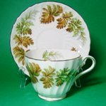 Aynsley Fern Leaf Teacup and Saucer