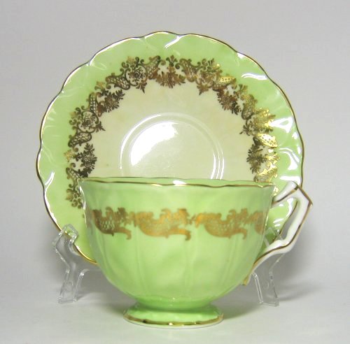 Aynsley Gold Gilt Apple Green