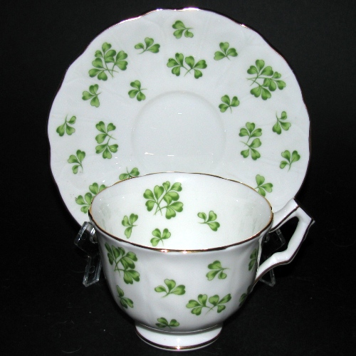 Aynsley Shamrock Tea Cup and Saucer