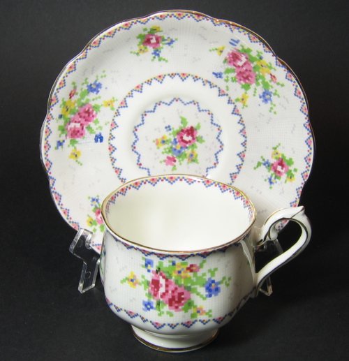 Royal Albert Petit Point Tea Cup and Saucer