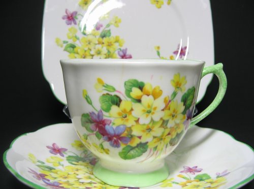 Vintage Royal Albert Bone China Primulette Trio