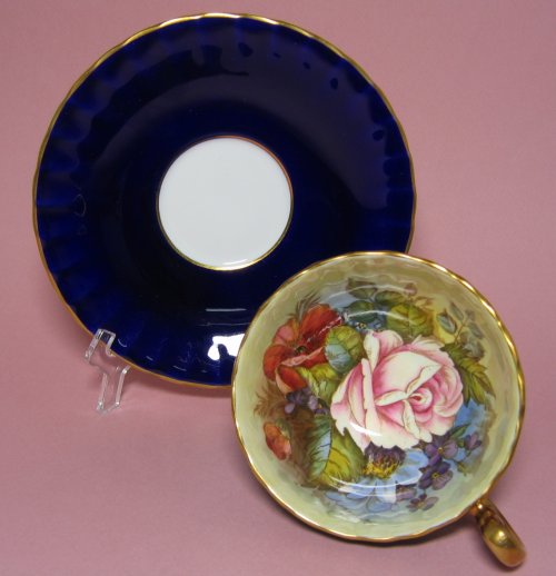Aynsley Cobalt Tea Cup and Saucer