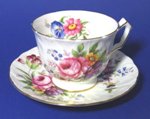 Aynsley Floral Tulip Tea Cup and Saucer