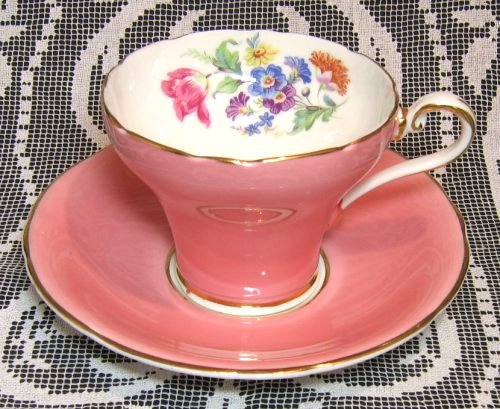 Aysnley Art Deco Tea Cup and Saucer