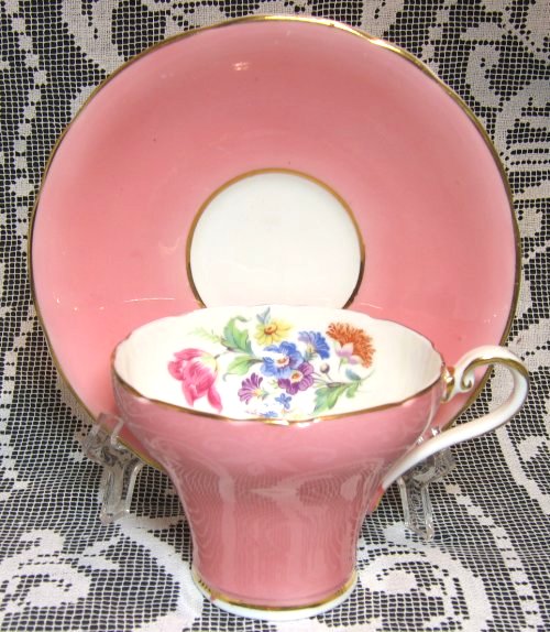 Vintage Art Deco Bone China Tea Cup and Saucer