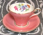 Pink Deco Floral Aynsley Tea Cup