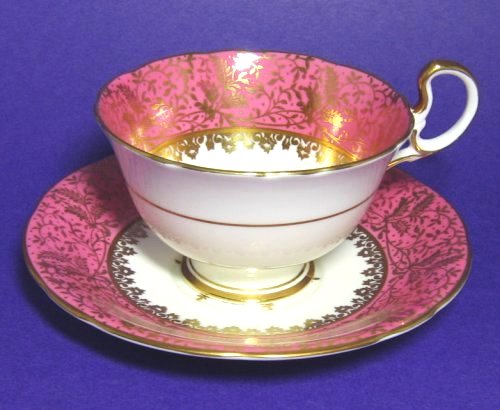 Vintage Victorian Pattern Pink Teacup