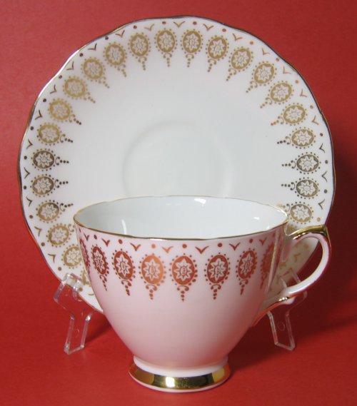 Vintage Royal Vale Gilt Teacup and Saucer