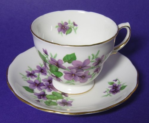Royal Vale Violets Teacup and Saucer