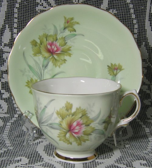 Vintage Colclough Mini Carnation Teacup and Saucer