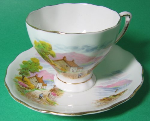 Vintage Colclough Teacup Cottage Countryside Corset Style