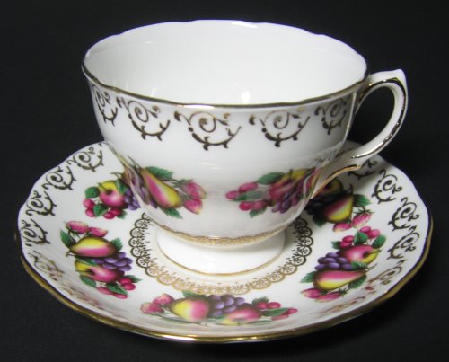 Vintage Colclough Teacup Fanciful Fruits