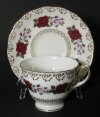 Colcough Tea Cup Red White Roses