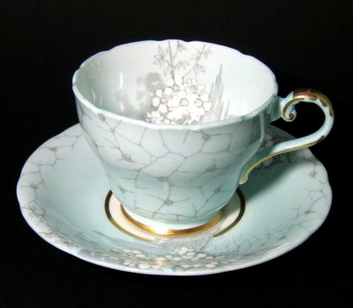 Aynsley Japanese Influenced Tea Cup and Saucer