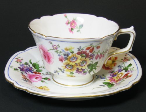 Vintage Royal Crown Derby Tea Cup Floral Bouquet