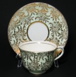 Colclough Green Gilt Teacup and Saucer