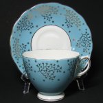 Colclough Blue Gilt Teacup and Saucer