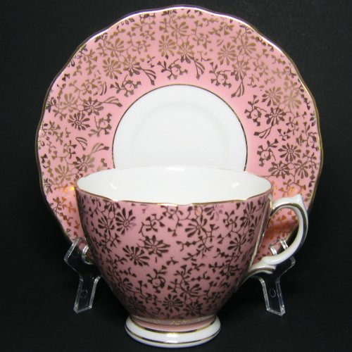 Colclough Pink Gilt Tea Cup and Saucer