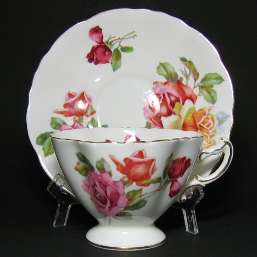 Vintage Hammersley Roses Tea Cup and Saucer