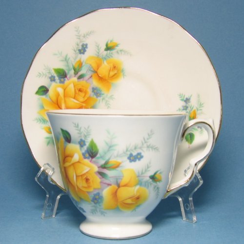 Queen Anne Bone China Tea Cup Yellow Roses