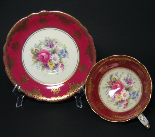 Vintage Paragon Gilt Floral Bouquet Tea Cup and Saucer