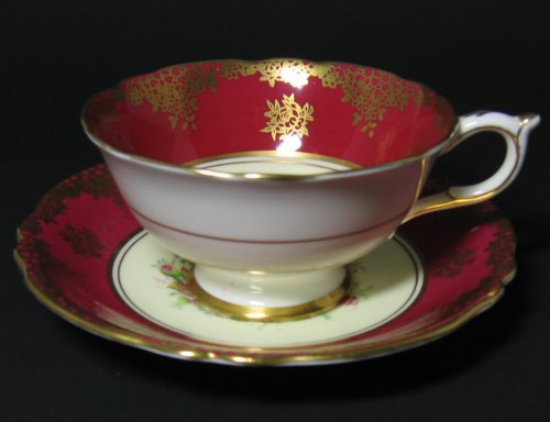 Lavishly Decorated Paragon Teacup and Saucer