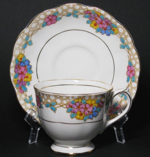 Royal Albert Crown China Deco Floral Tea Cup