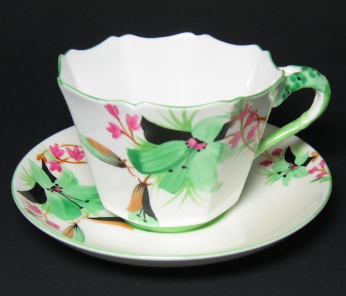 Paragon Art Deco Lilies Tea Cup and Saucer