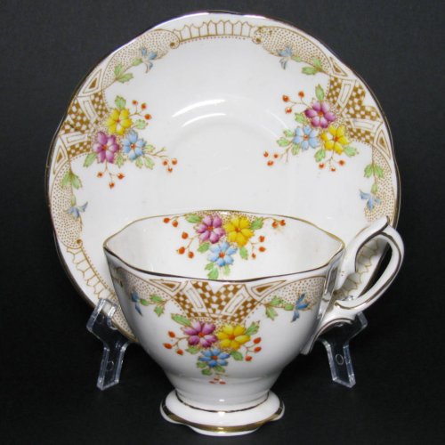 Royal Albert Deco Bouquet Floral Tea Cup