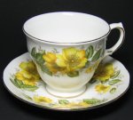 Vintage Wild Yellow Roses Royal Vale Teacup