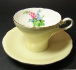 Aynsley Yellow Corset Style Teacup and Saucer