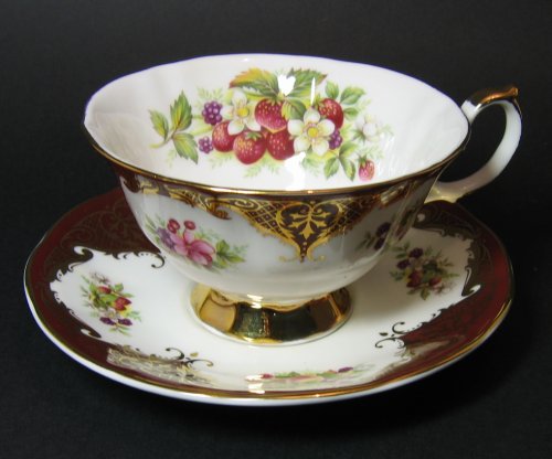 Elizabethan Staffordshire Teacup and Saucer