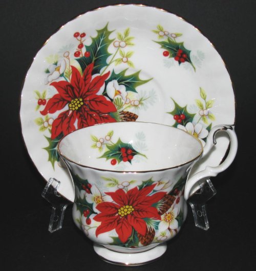 Vintage Royal Albert Poinsettia Teacup and Saucer