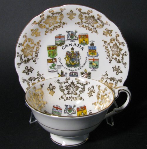Paragon Gilt Canada Emblems Teacup and Saucer