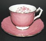Aynsley Dusty Rose Floral Teacup