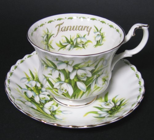 Royal Albert January Snowdrops Teacup and Saucer