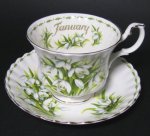 Royal Albert January Snowdrops Flower of the Month