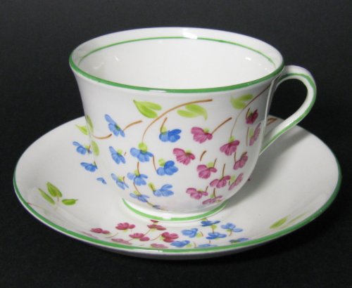 Phoenix Hand Painted Flowers Teacup and Saucer