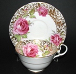 Aynsley Roses with Gilt Leaves Teacup