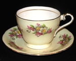 Aynsley Pastel Yellow Teacup with Blossoms