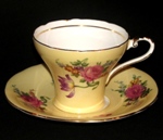 Aynsley Yellow Corset Teacup with Roses