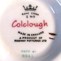 Colclough Made in England Bone China