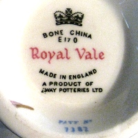 Royal Vale Bone China Made in England