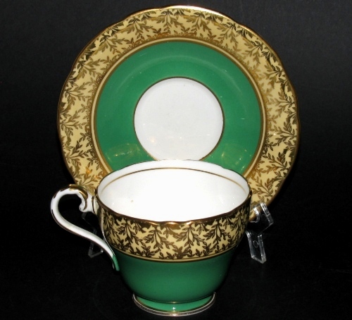 Aynsley Green Gilt Teacup and Saucer