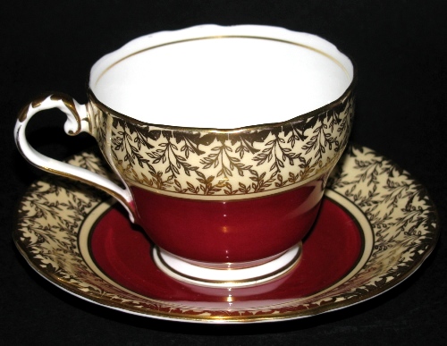 Aynsley Red Gilt Teacup