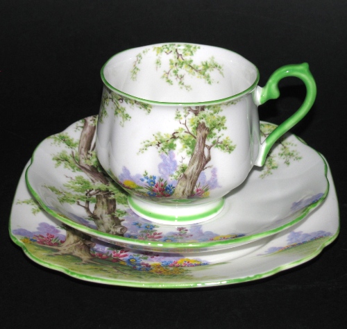 Royal Albert Greenwood Teacup and Saucer Trio