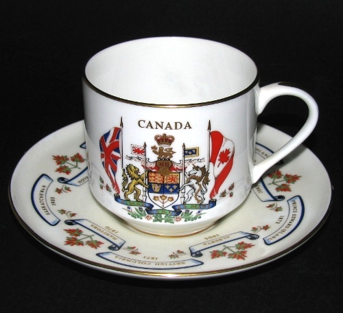 Aynsley Canada Confederation Teacup and Saucer