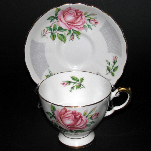 Tuscan Birthday Flowers Rose Teacup and Saucer