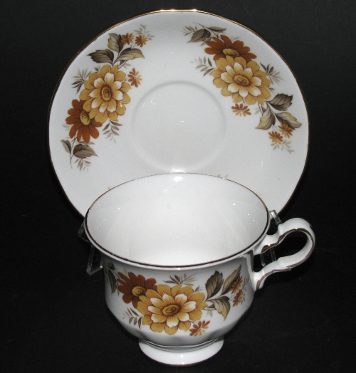Queen Anne Brown Flowers Teacup
